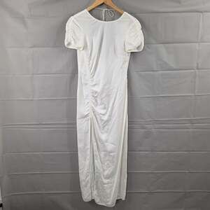 Anna October Dress Medium Puff Sleeve Maxi White Ruched Wedding Formal Romantic